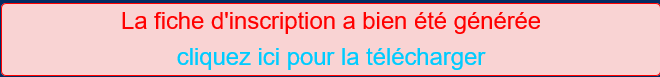 Fiche d'inscription générée